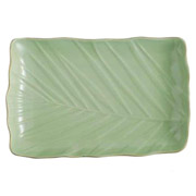 Блюдо фарфорове прямокутне 24.5х17 см Leaf Green Gold Limited Edition B010791