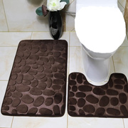 Набір килимків у ванну кімнату з ефектом пам'яті Homytex Камені Brown
