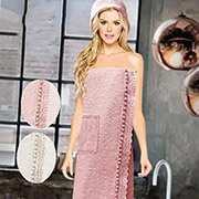 Набір для сауни жіночий Calissa Pembe Fakili Tekstil