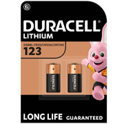 Літієва батарейка Duracell Ultra High Power 123 3В (CR123 / CR123A / CR17345) 2 шт 5000394020320
