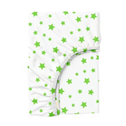 Простирадло на гумці в дитяче ліжечко Green Stars Cosas ранфорс