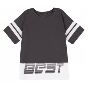 Футболка для хлопчика Bembi ФБ874 супрем чорний з білим