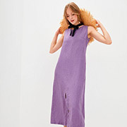 Сукня лляна довга Прованс фіолетова