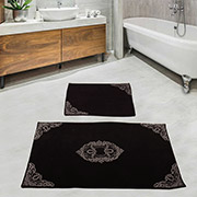 Набір килимків у ванну кімнату Pretty black Diva з гіпюром