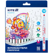 Фломастери 12 кольорів Superwashable Creative Kite K-1152