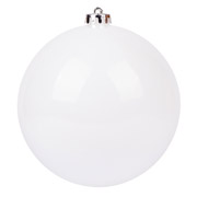Куля новорічна 15 см Novogod'ko 974065 білий глянець