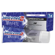 Зубна паста 75 мл 3D White З Деревним Вугіллям Blend-a-med