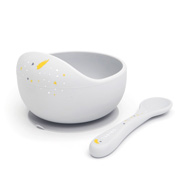 Набір посуду Oribel Cocoon ложка і миска сіра OR223-90013