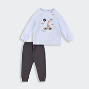 Костюм для хлопчика КС812 інтерлок Бембі 4Y0-блакитний-графітовий