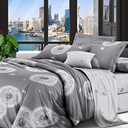 Комплект постільної білизни Selena Кульбаба сірий 100278