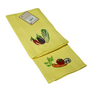 Набір кухонних вафельних рушників з вишивкою Овочі диз-8 Ярослав