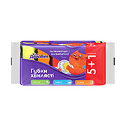 Губки кухонні 6шт Кіт Домовіт 4820204405472