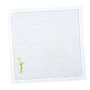 Серветка лляна з вишивкою LiMaSo SRL17 біла