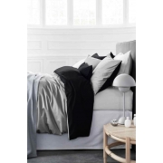 Комплект постільної білизни MirSon 0001 + 0055 Classic Молочний і Чорний