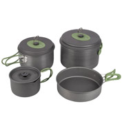 Набір посуду 4 предмети Explorer Hard Anodized Grey&Green 2200244 Bo-Camp DAS301407