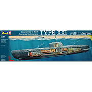 Збірна модель-копія Revell Підводний човен Type XXI з інтер'єром рівень 4 масштаб 1:144