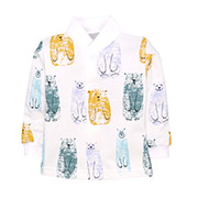 Кофта 0402202вдм футер Татошка білий з принтом