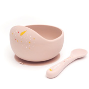 Набір посуду Oribel Cocoon ложка і миска рожева OR220-90013