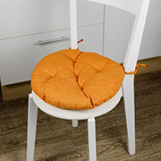 Кругла подушка на стілець Chenilla Прованс помаранчева