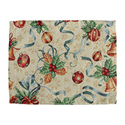 Серветка гобеленова новорічна з люрексом Сніговий серпантин Villa Grazia Premium