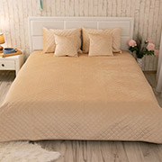 Покривало декоративне двостороннє Velour beige Ромб Руно