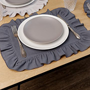 Серветка Каберне графіт Прованс із рюшами