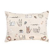Подушка декоративна 35х50 Кіт на кухні Home Line 175279 пісочна