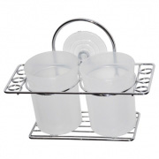 Комплект із двох склянок для зубних щіток із підставкою Besser 0127