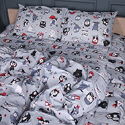 Постельное белье 17-0672 Silver Owlets бязь MirSon