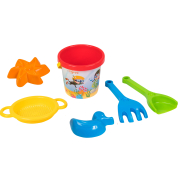 Набір для піску 6 ел. з термонаклейкою червоний