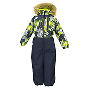 Дитячий зимовий термокомбінезон WILLY Huppa 31900030 лайм-синій