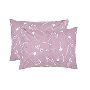 Набор из двух наволочек Васильки бязь Home Line лилово-серый