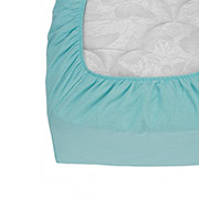 Простирадло однотонне на гумці Pirus бязь 100% бавовна Good-Dream бірюзове