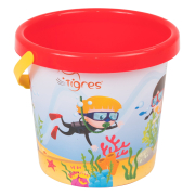 Відро для піску 1л з термонаклейкою жовтий