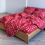 Постільна білизна Сніжинки red 450103 поплін Selena