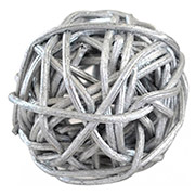 Шар ротанговый серебряный YES! Fun 973310