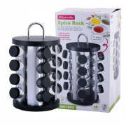 Набір ємностей для спецій на круглій підставці 16 шт. Kamille 7043