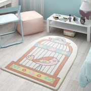 Килимок в дитячу кімнату Confetti Happy cage salmon