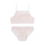 Комплект білизни для дівчинки Бембі KP263 білий червоний