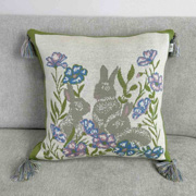 В'язана наволочка декоративна Sweet Home Зайчики Прованс