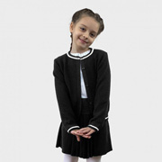 Кофта для дівчинки Герда з люрексом Art Knit чорно-білий