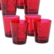 Набір склянок для віскі 4х470 мл Алмазні грані Certified International 20441-set червоний