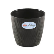 Горщик квітковий круглий Stefanplast Liberty 20х19см 87202 графіт