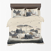 Постільна білизна з бязі Хатки з птахами Еко Home Line