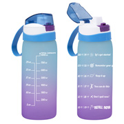 Пляшка для води спортивна 1 л PC-Double Coloured Blue Herevin 161646-160