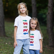 Футболка в етно стилі для дівчинки Бембі ФБ950 біла