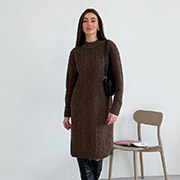 Плаття Олівія oversize Art Knit коричневий