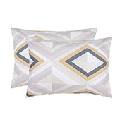 Набір із двох наволочок Калейдоскоп бязь Home Line бежево-графітовий