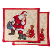 Наволочка новорічна гобеленова двостороння з люрексом Gingle Lefard