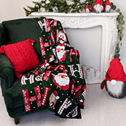 Плед в'язаний новорічний Ho-ho-ho Прованс